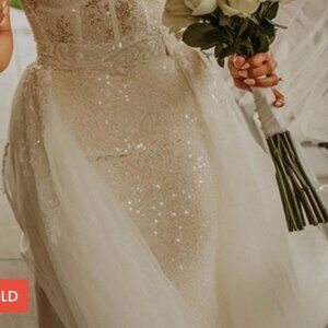 Ivory Bridal Overskirt (no dress, overskirt only)